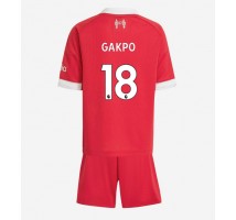 Liverpool Cody Gakpo #18 Koszulka Podstawowa dzieci 2025-26 Krótki Rękaw (+ krótkie spodenki)